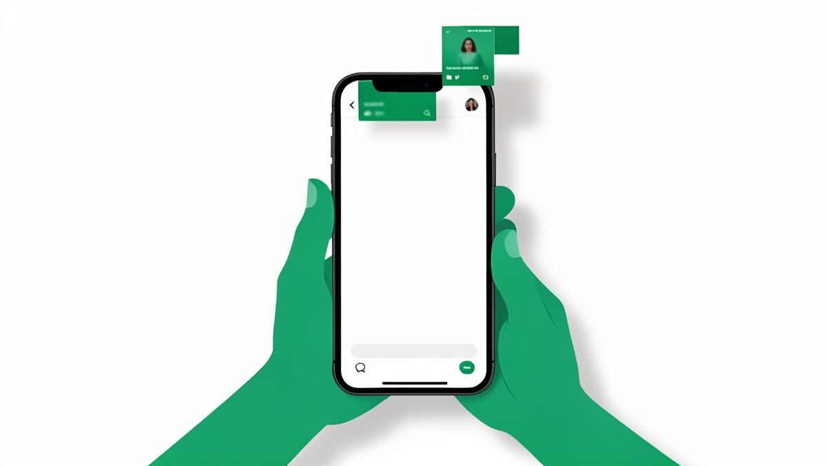 A phone held in both hands running an image search with result thumbnails